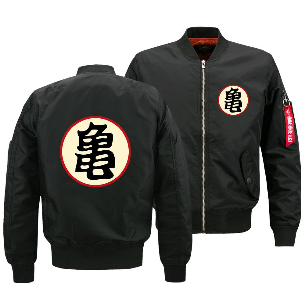 Dragon Ball Jackets - Solid Color Dragon Ball Series Master Roshi Sign Flight Suit Fleece Jacket