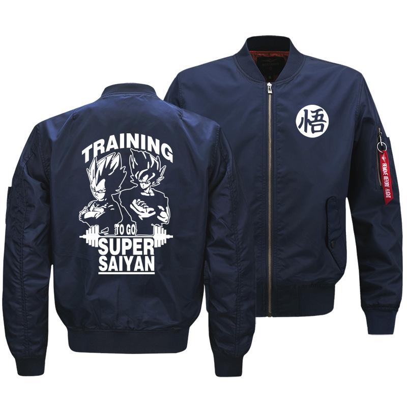Dragon Ball Jackets - Solid Color Dragon Ball Series Cartoon Super Saiyan Flight Suit Fleece Jacket
