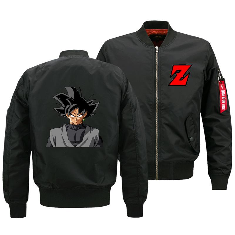 Dragon Ball Jackets - Solid Color Dragon Ball Series Super Saiyan Cartoon Icon Flight Suit Fleece Jacket