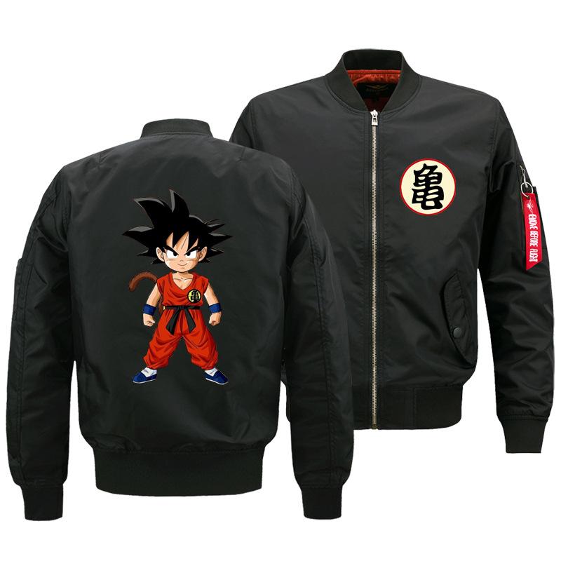 Dragon Ball Jackets - Solid Color Dragon Ball Series Cartoon Goku Icon Super Cute Flight Suit Fleece Jacket