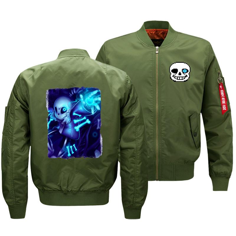 Undertale Jackets - Solid Color Undertale Game Icon Flight Suit Fleece Jacket