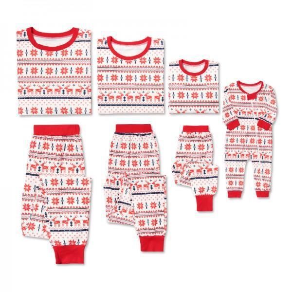 Christmas Family Pajama - Sweatshirt Letter Printing  White Pajama