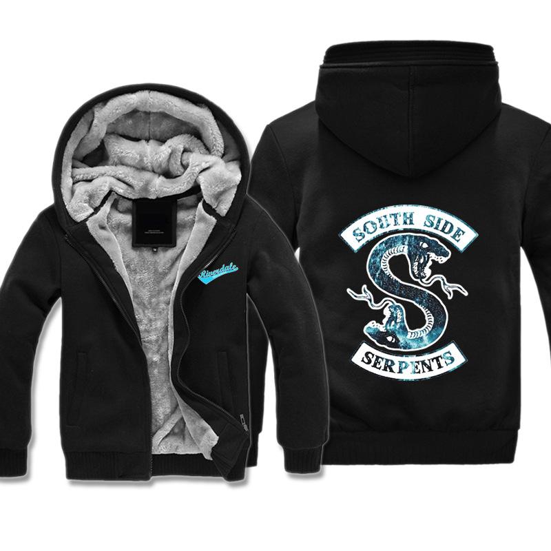 Riverdale Jackets - Solid Color Riverdale Double-Headed Snake Super Cool Fleece Jacket