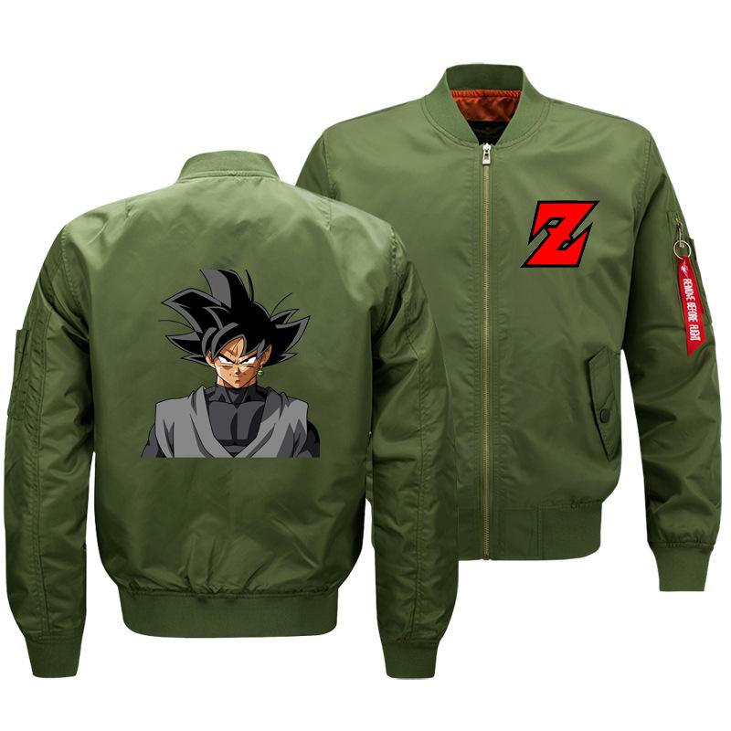 Dragon Ball Jackets - Solid Color Dragon Ball Series Super Saiyan Cartoon Icon Flight Suit Fleece Jacket