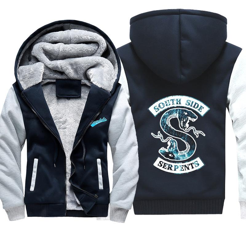 Riverdale Jackets - Solid Color Riverdale Double-Headed Snake Super Cool Fleece Jacket
