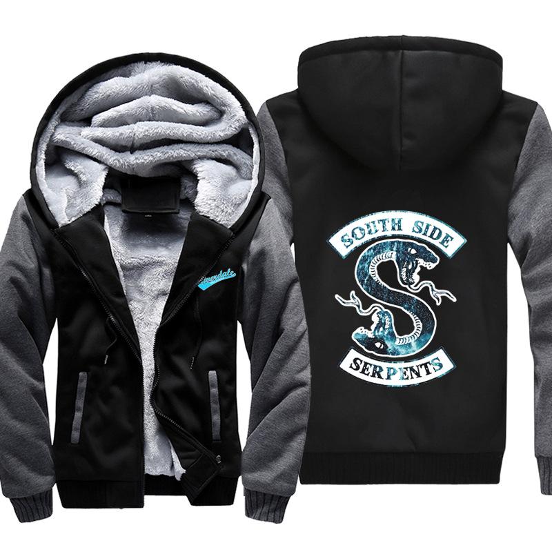 Riverdale Jackets - Solid Color Riverdale Double-Headed Snake Super Cool Fleece Jacket