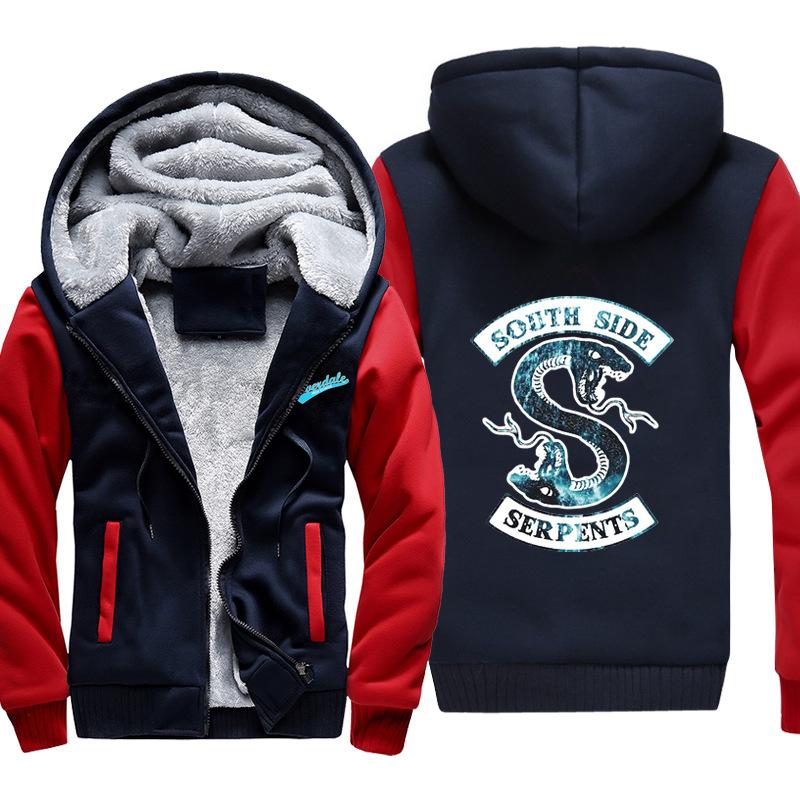 Riverdale Jackets - Solid Color Riverdale Double-Headed Snake Super Cool Fleece Jacket