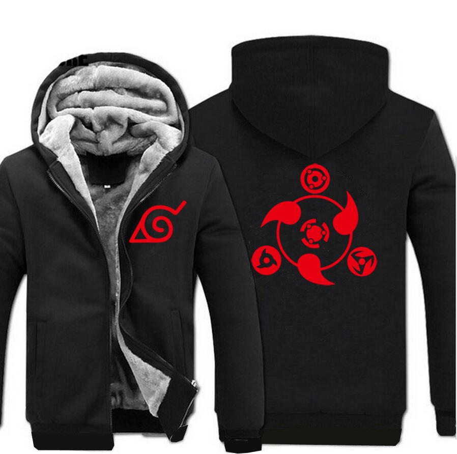 Naruto Jackets - Solid Color Naruto Anime Series Naruto Sign Super Cool Fleece Jacket