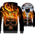 Ghost Rider Jackets - Ghost Rider Series Flame Devil Skull Black Super Cool 3D Fleece Jacket