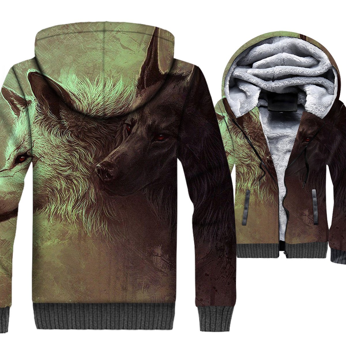 Animal Jackets - Animal Wolf Series Wolf 3D Fleece Jacket