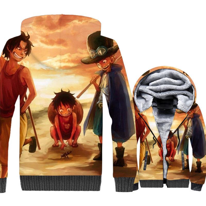 One Piece Jackets - One Piece Anime Series One Piece Luffy 3D Fleece Jacket