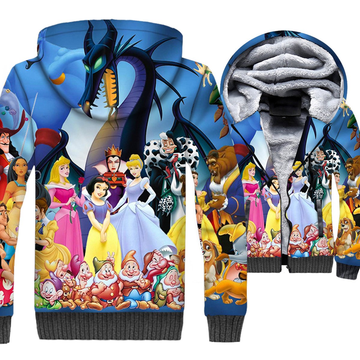 Snow White Jackets - Snow White Series Snow White Cartoon Character 3D Fleece Jacket