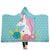 Unicorn Hooded Blankets - Unicorn Series Cartoon Style Cute Fleece Hooded Blanket