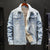 Denim Jackets - Solid Color Denim Jacket Series Super Cool Fleece Denim Jacket