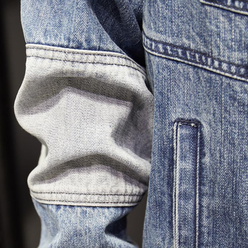 Denim Jackets - Solid Color Denim Jacket Series Light Blue Fashion Fleece Denim Jacket
