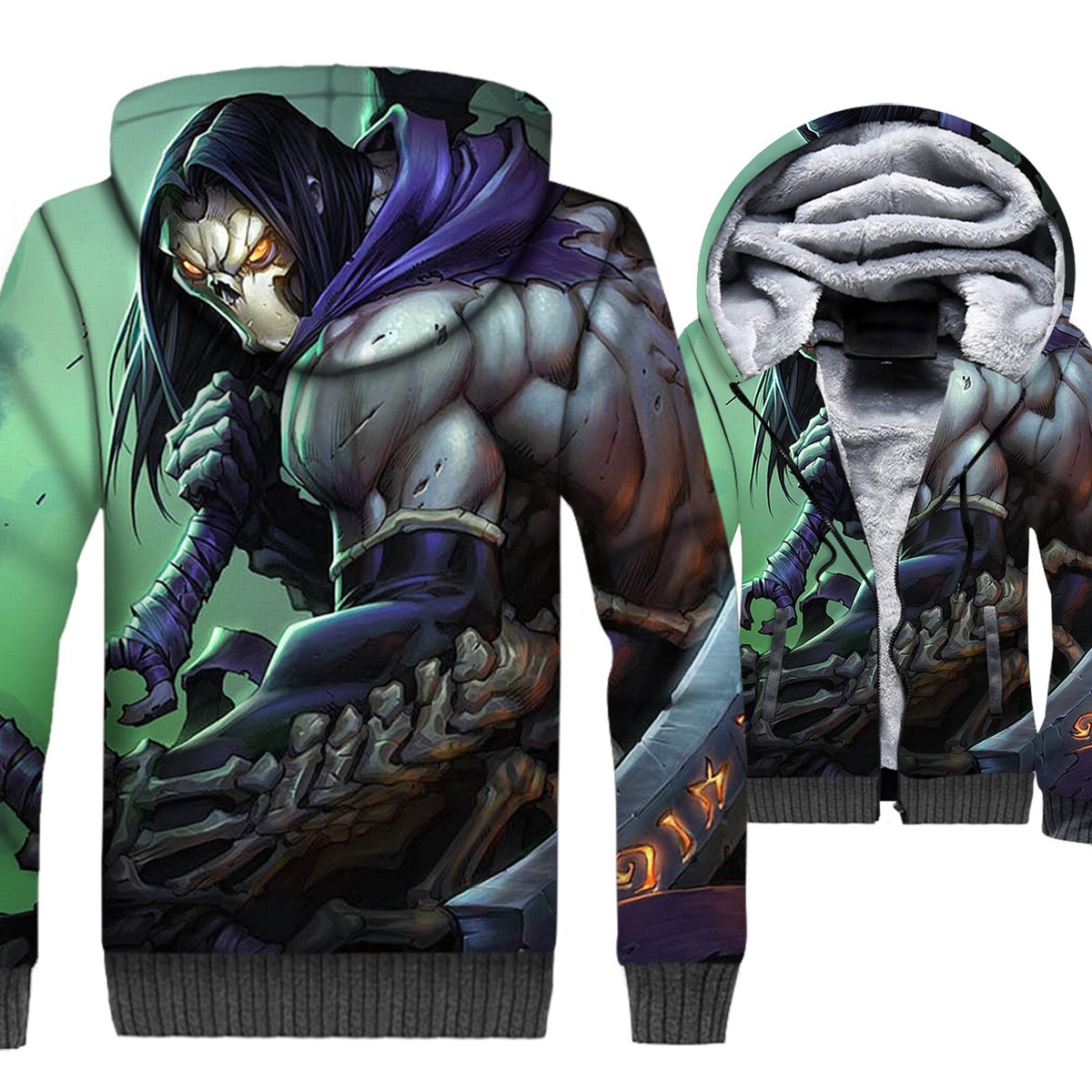 Darksiders Jackets - Darksiders Game Series Death The kinslayer Super Cool 3D Fleece Jacket