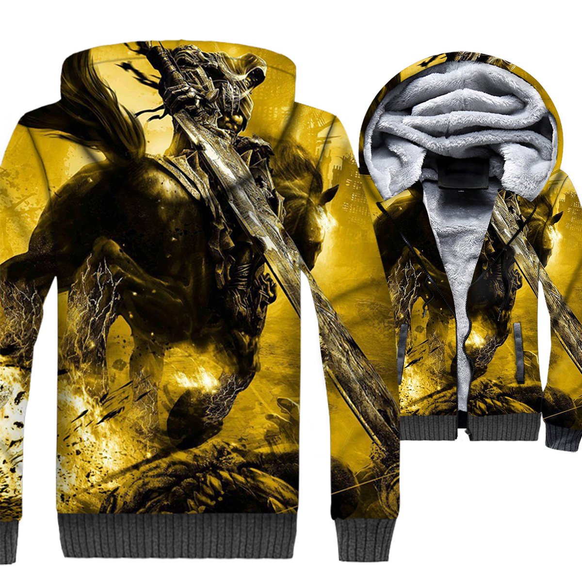 Darksiders Jackets - Darksiders Game Series War Ruin Super Cool 3D Fleece Jacket