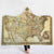 Map Hooded Blankets - Map Series United States Map Fleece Hooded Blanket