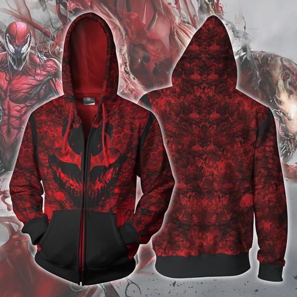 Spiderman Hoodies - Venom Vs. Carnage 3D Zip Up Hoodie