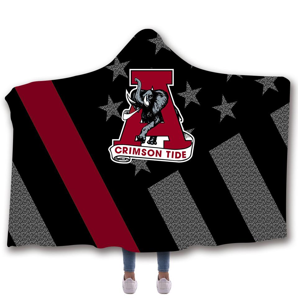 Alabama Red Tide Hooded Blankets - Alabama Red Tide Series Fleece Hooded Blanket