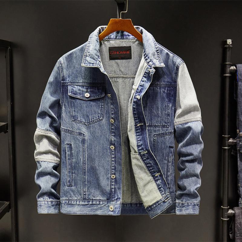 Denim Jackets - Solid Color Denim Jacket Series Light Blue Fashion Fleece Denim Jacket