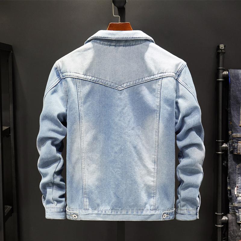 Denim Jackets - Solid Color Denim Jacket Series Super Cool Fleece Denim Jacket