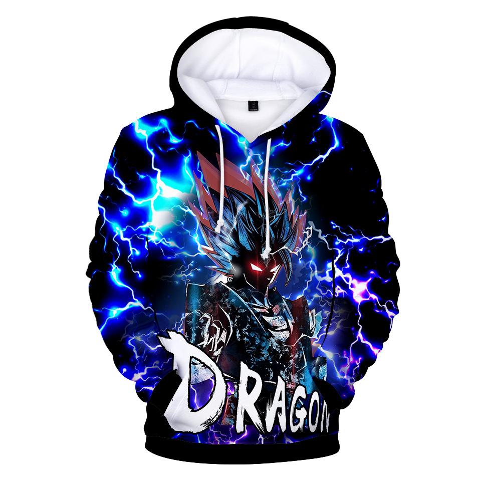 Dragon Ball Z Hoodies - Dragon Ball Anime Series GOKU Lightning Blue Super Cool Hoodie