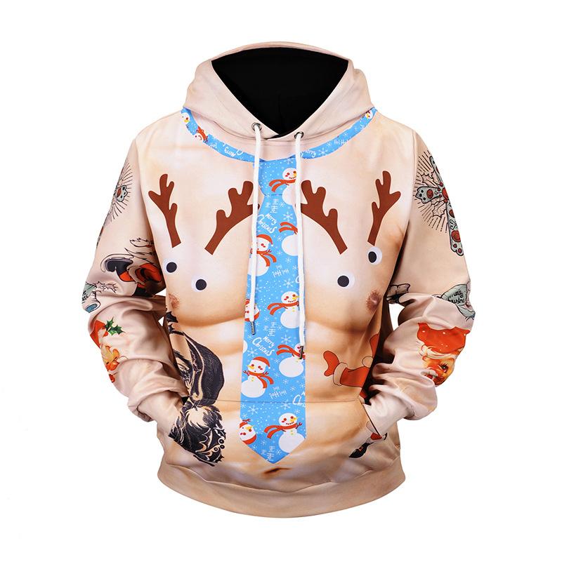 Christmas Hoodies - Super Funny Christmas Deer Cute Icon 3D Hoodie