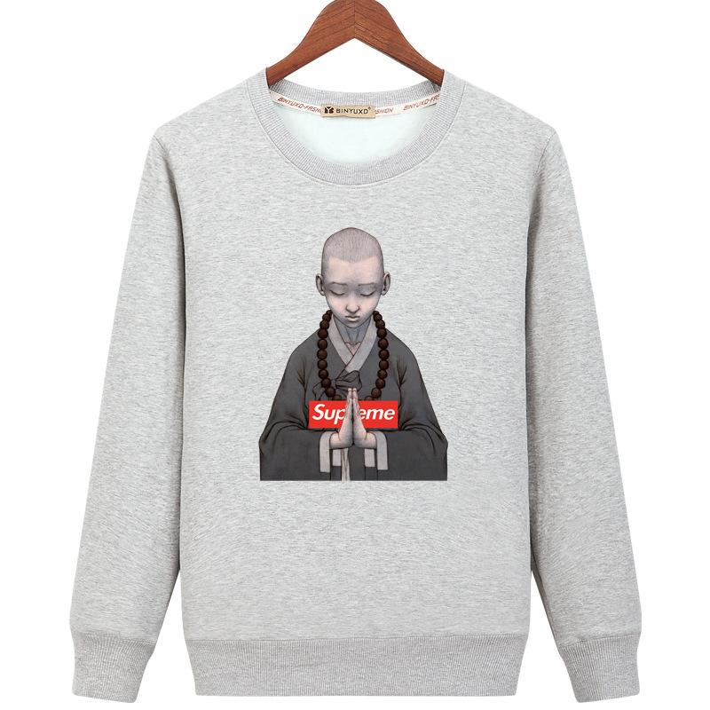 Harajuku Style Sweatshirts - Solid Color Harajuku Style Series Spoof Icon Fleece Sweatshirt
