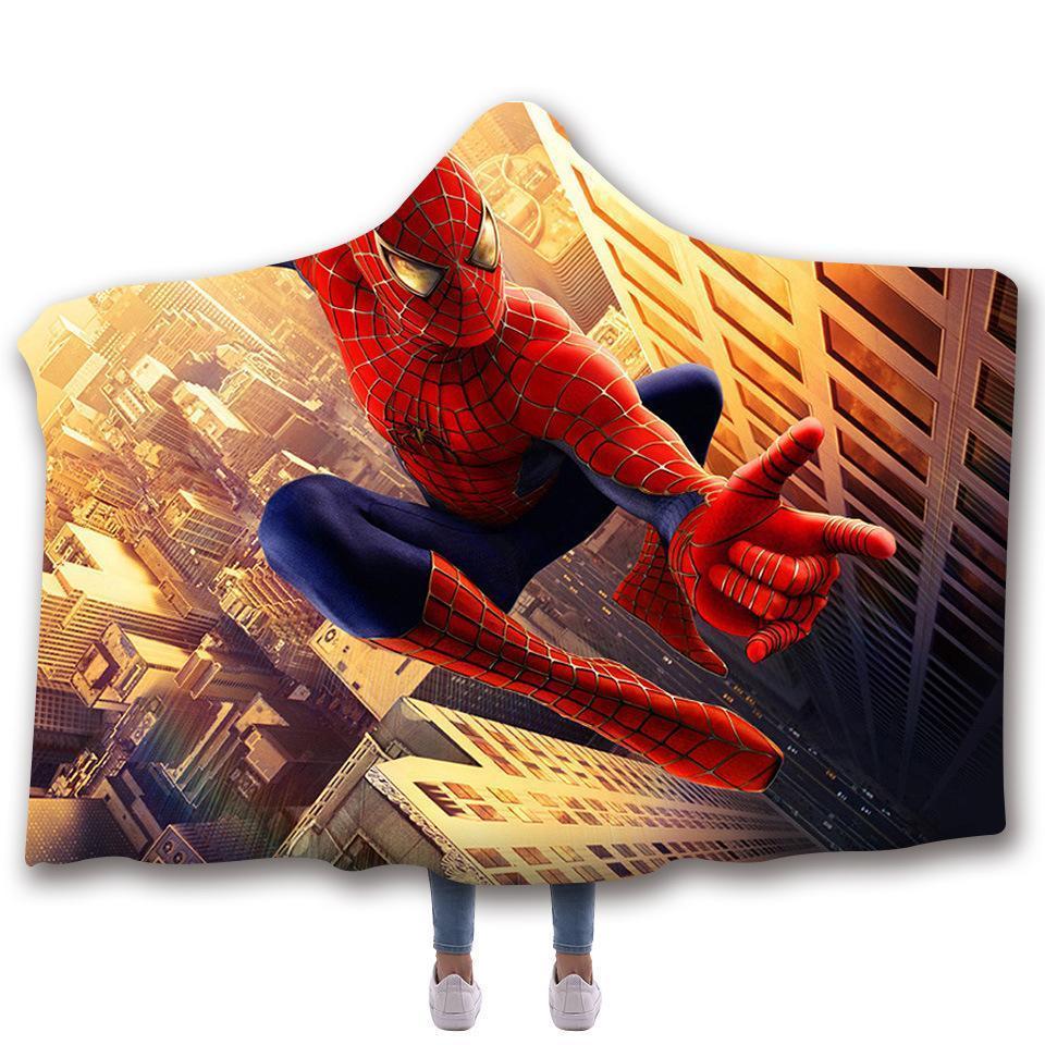 Spiderman Hooded Blanket - Yellow Flying Blanket