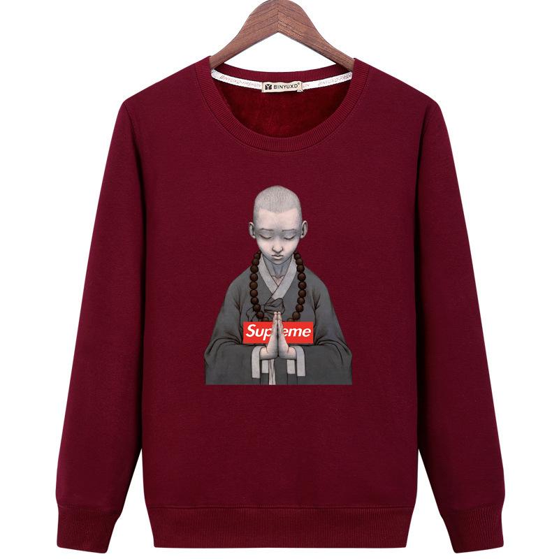 Harajuku Style Sweatshirts - Solid Color Harajuku Style Series Spoof Icon Fleece Sweatshirt