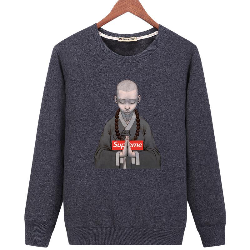 Harajuku Style Sweatshirts - Solid Color Harajuku Style Series Spoof Icon Fleece Sweatshirt
