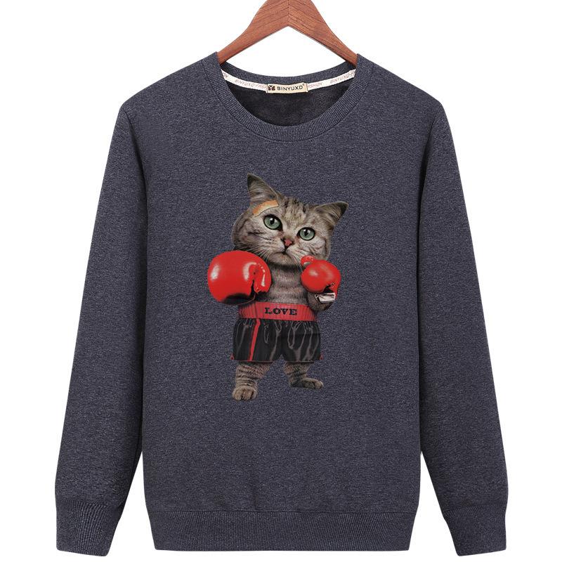 Pet Cat Sweatshirts - Solid Color Pet Cat Series Funny Cat Icon Fashion Fleece Sweatshirt