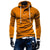Solid Color Button Hoodies - Pullover Standing Collar Blue Grey Hoodie