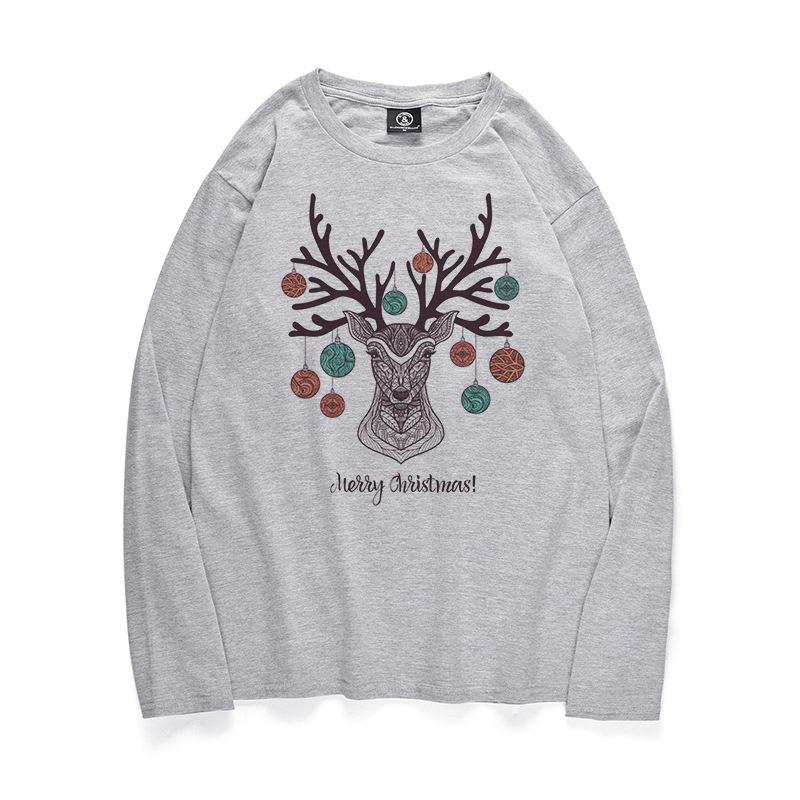 Christmas Sweatshirts - Christmas Reindeer Icon Super Cool Solid Color 3D Sweatshirt