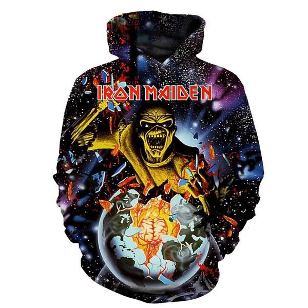 Fashion Iron Maiden Funny 3D Print Casual Hoodie