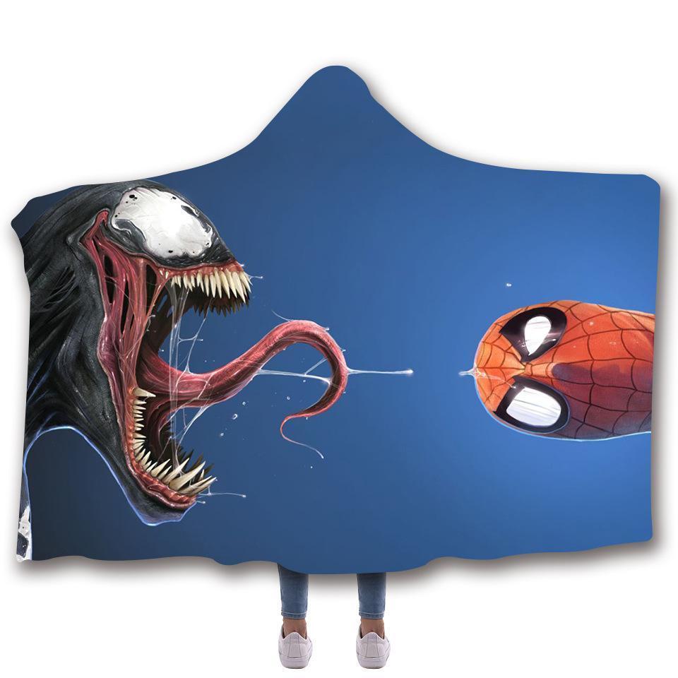 Venom Hooded Blanket - Eat Spiderman Blanket