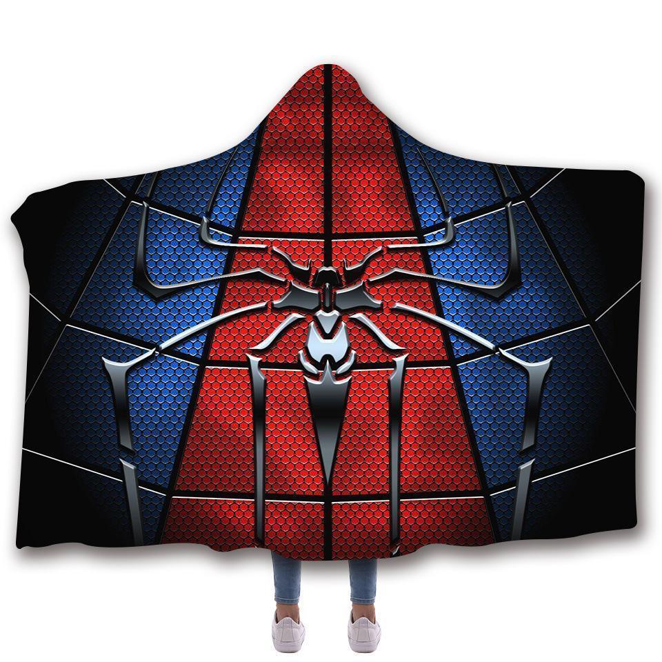 Spiderman Hooded Blankets - Spiderman Icon Super Cool Hooded Blanket