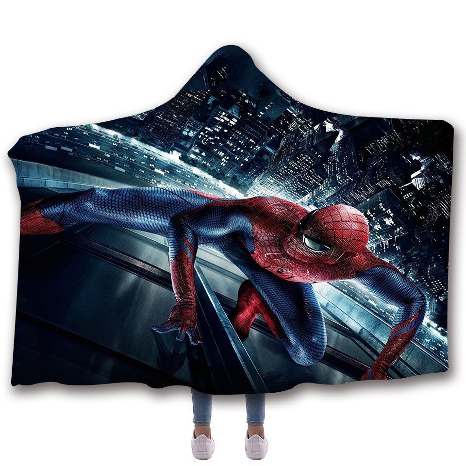 Spiderman Hooded Blanket - Fall Down Black Blanket