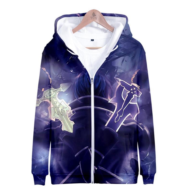 Sword Art Online 3D Hoodies - Harajuku Zipper Sweatshirt