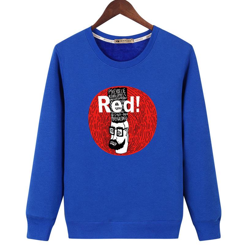 Harajuku Style Sweatshirts - Solid Color Harajuku Style Series Red Icon Fashion Fleece Sweatshirt