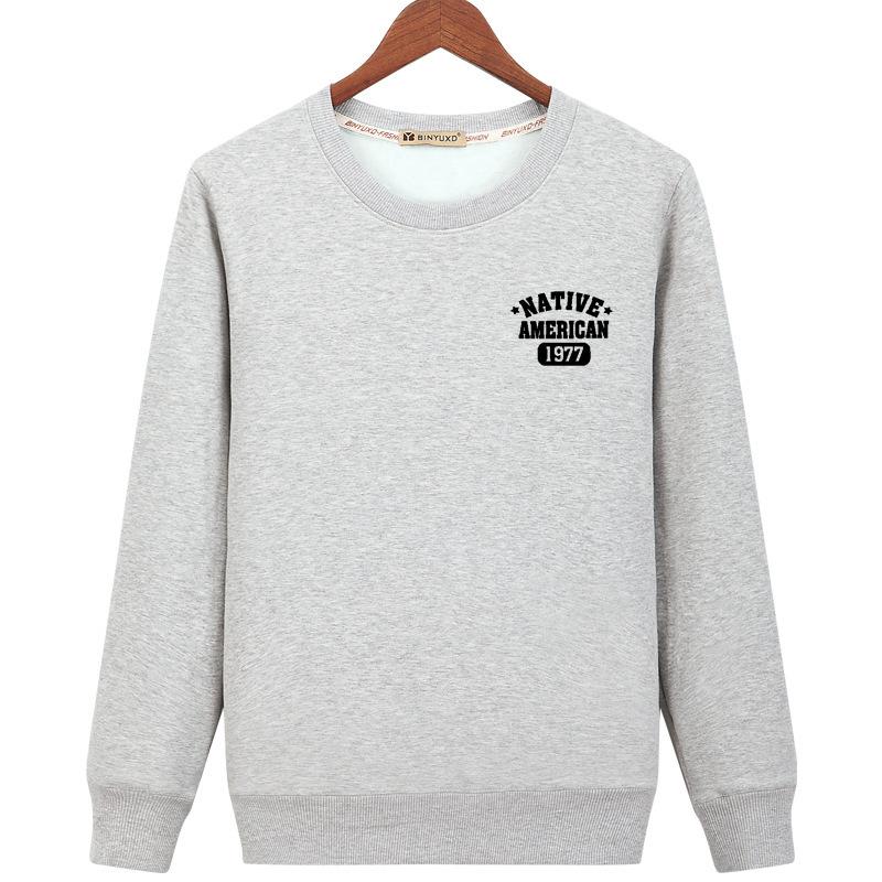 Harajuku Style Sweatshirts - Solid Color Harajuku Style Series NATIVE Icon Fashion Fleece Sweatshirt