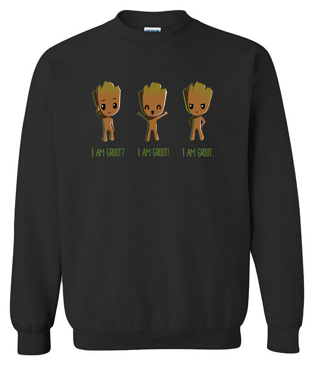 Men's Sweatshirts - Men's Sweatshirt Series I AM GROOT Icon Fleece Sweatshirt