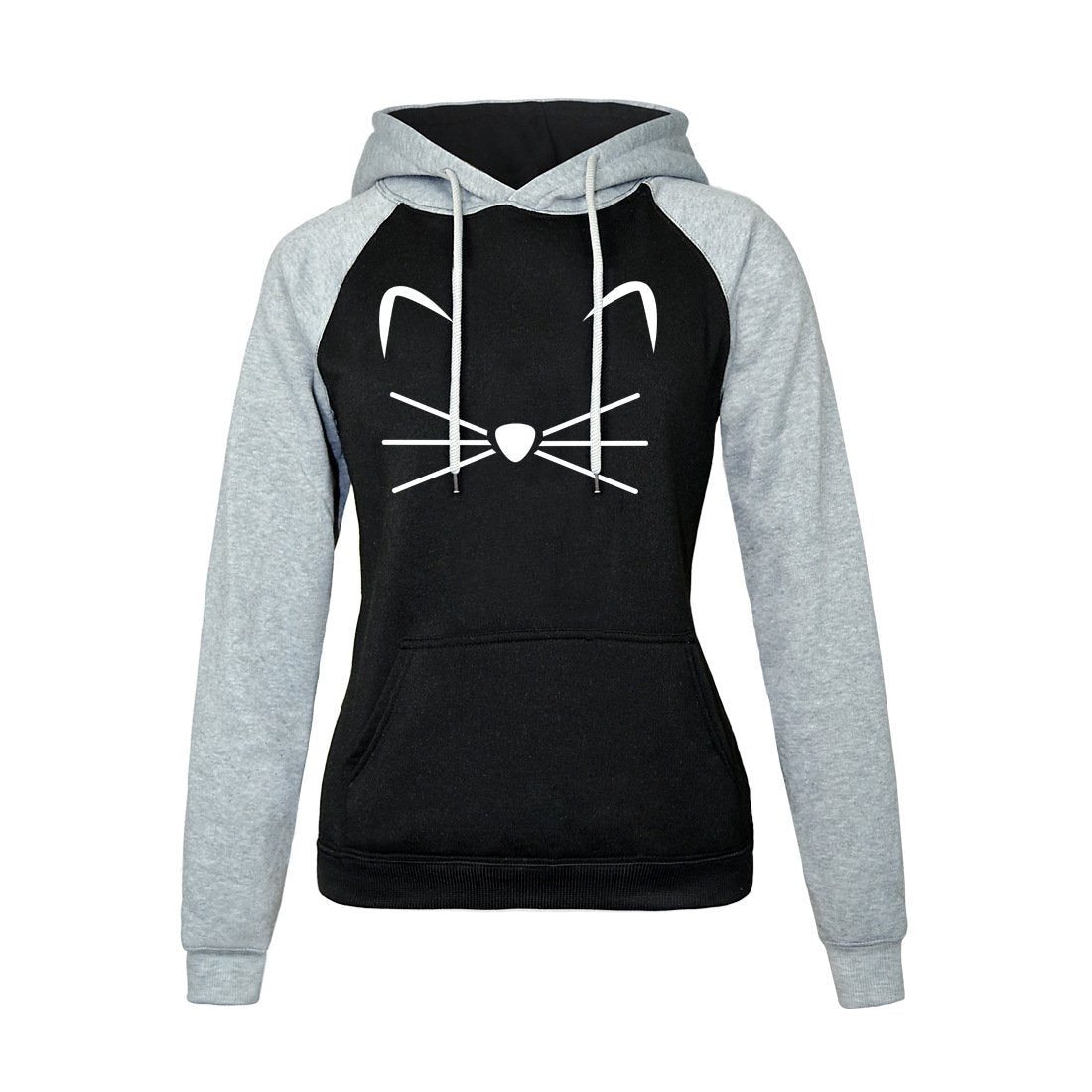 Women Hoodies - Women Hoodie Series Pet Cat Beard Super Cute Fleece Hoodie