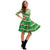 Christmas Dresses - Long Sleeves Xmas Green Dress