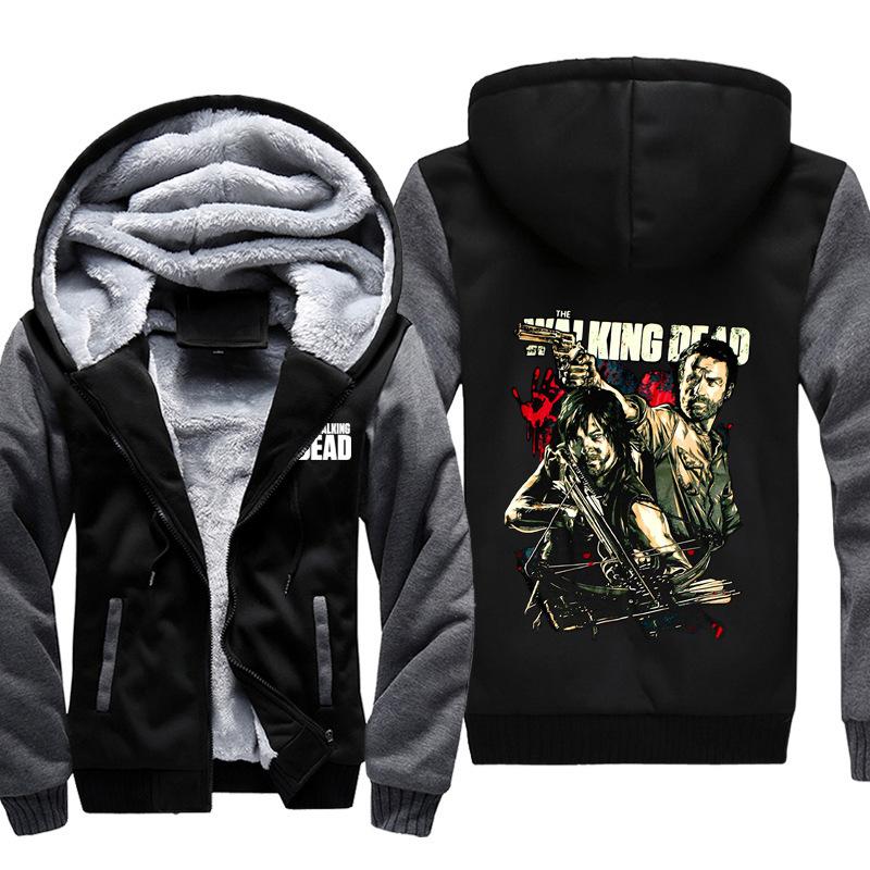 The Walking Dead Jackets - The Walking Dead Series Archer Super Cool Fleece Jacket
