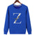Harajuku Style Sweatshirts - Solid Color Harajuku Style Z Icon Fashion Fleece Sweatshirt