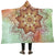 Magic Hooded Blankets - Magic Series Flower Colorful Fleece Hooded Blanket