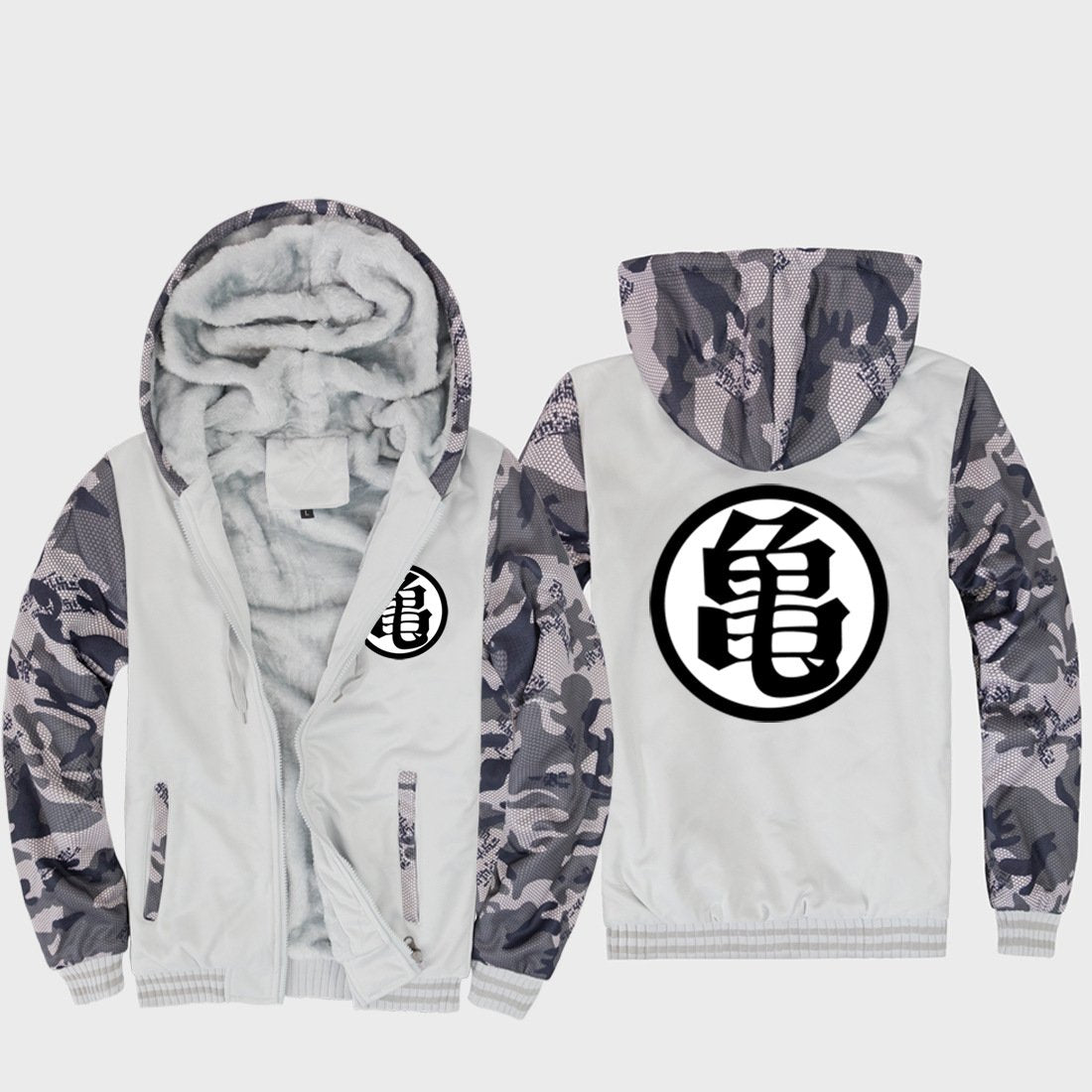 Dragon Ball Jackets - Solid Color Dragon Ball Anime Series Dragon Ball Master Roshi Sign Super Cool Fleece Jacket