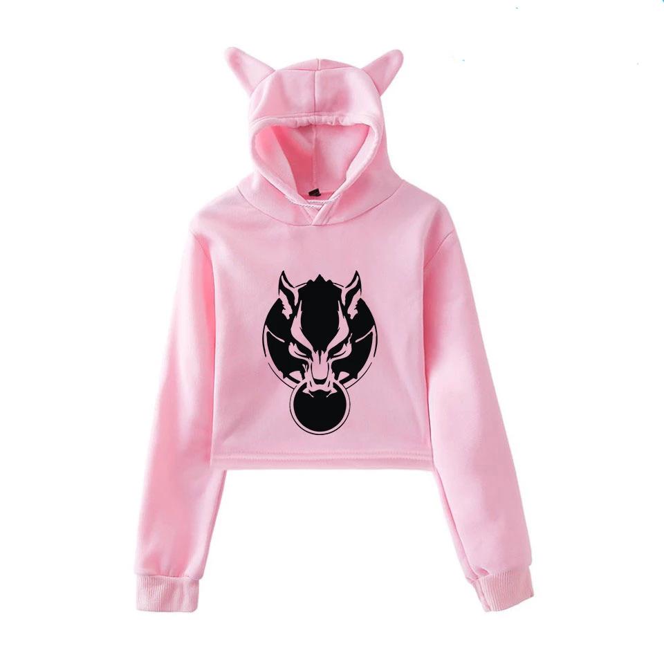 New Final Fantasy VII Girls Multicolor Short Harajuku Leisure FF7 Hoodies